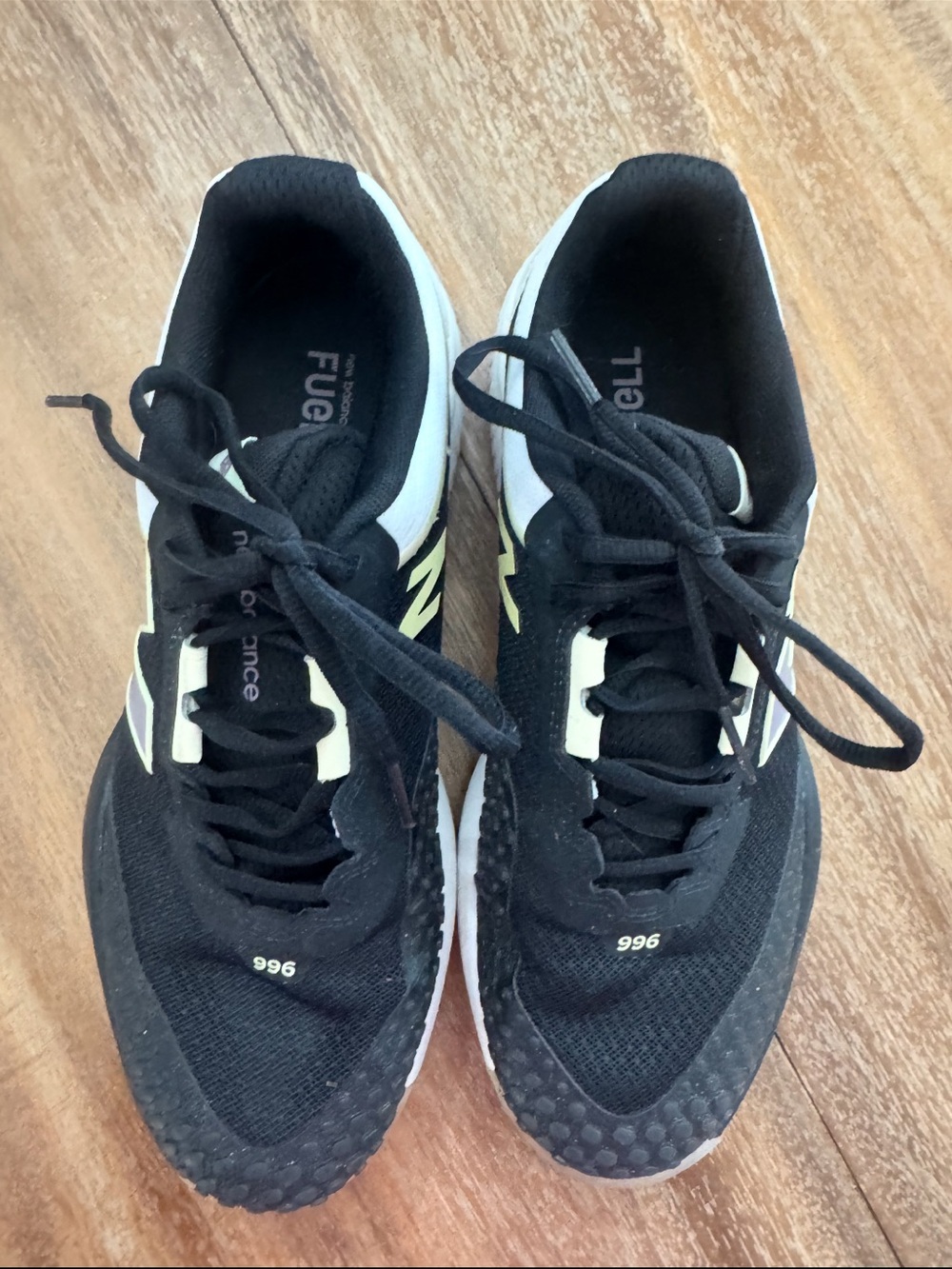 New Balance Men's Black, White & Yellow FuelCell 996 Athletic Shoes